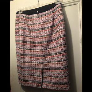 Talbots, pencil colorful tweed skirt, 6 petite